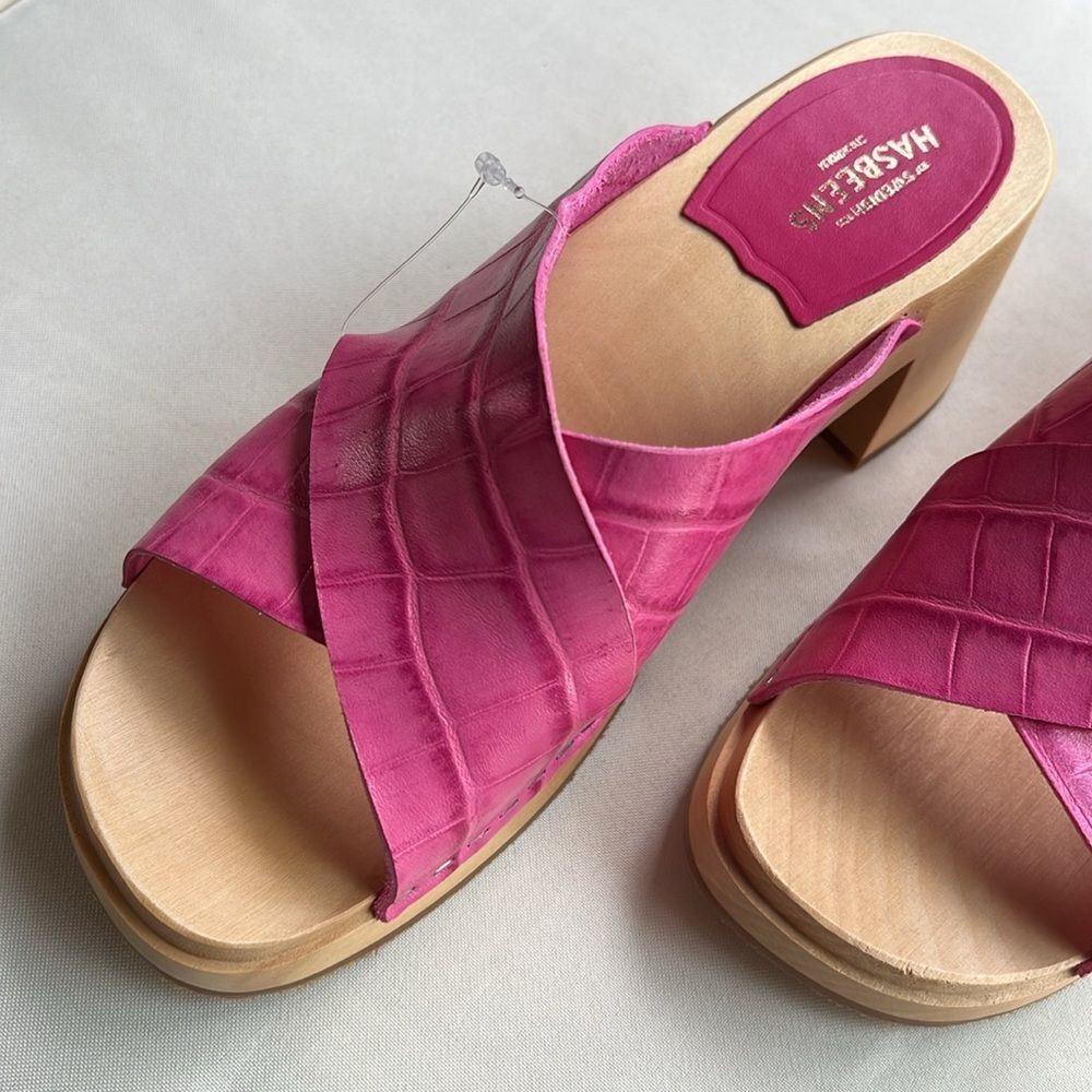 Swedish Hasbeens Fuchsia Mules - Picture 7 of 16